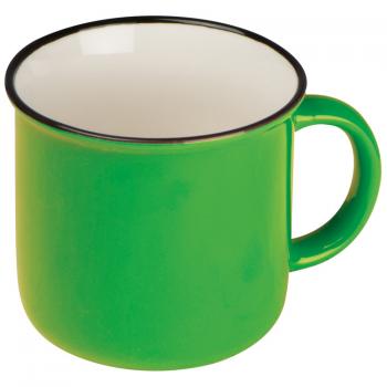 Retro Kaffeetasse / Nostalgietasse / aus Keramik / 350 ml / Farbe: grün
