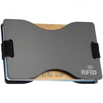 RFID Kartenhalter mit Namensgravur - aus Metall - Kartenetui - Farbe: schwarz