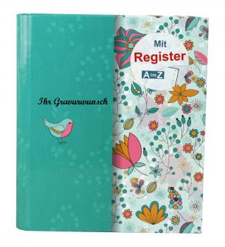 Ringbuch mit Namensgravur - A-Z Register + 50 Blatt liniert 120g/m²