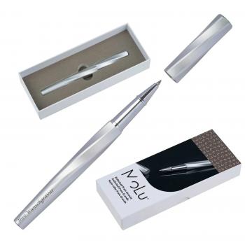Rollerball mit Gravur / Rollerpen / aus hochwertigem Messing / Farbe: silber