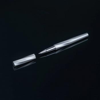 Rollerball mit Gravur / Rollerpen / aus hochwertigem Messing / Farbe: silber