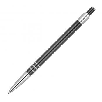 Schlanker Kugelschreiber aus Metall / Farbe: schwarz