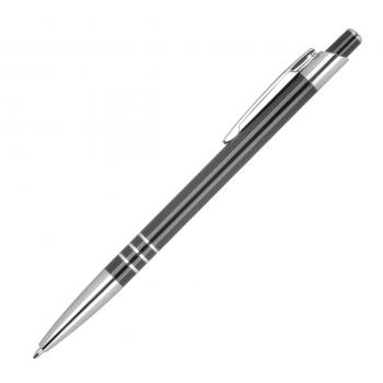 Schlanker Kugelschreiber aus Metall / Farbe: schwarz