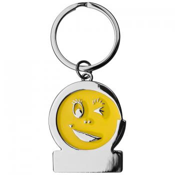 Schlüsselanhänger "Gesicht" / Farbe: gelb
