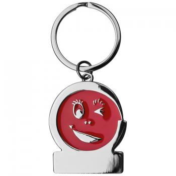 Schlüsselanhänger "Gesicht" / Farbe: rot