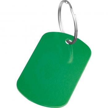 Schlüsselanhänger "Metallplättchen" / Farbe: grün