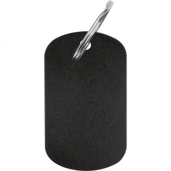 Schlüsselanhänger "Metallplättchen" / Farbe: schwarz