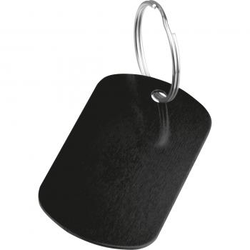 Schlüsselanhänger "Metallplättchen" / Farbe: schwarz