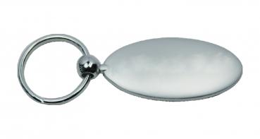 Schlüsselanhänger "oval" / aus stabilem Messing