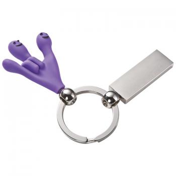 Schlüsselanhänger "Smilehands" / Farbe: lila