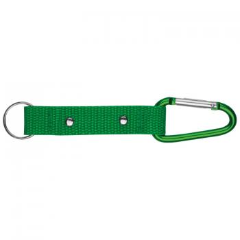 Schlüsselanhänger mit Gravur / mit Karabiner / Farbe: grün