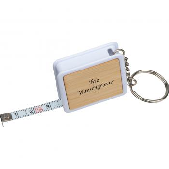 Schlüsselanhänger mit Gravur / mit Maßband / mit einer Messlänge von einem meter