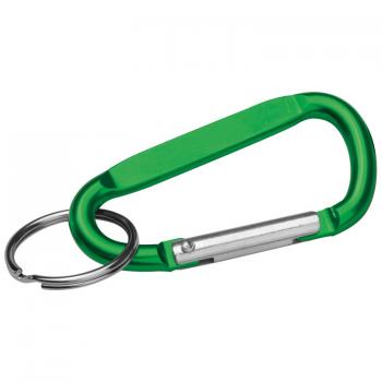 Schlüsselanhänger mit Karabinerhaken / Farbe: grün