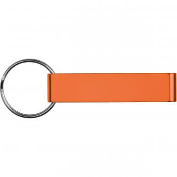 Schlüsselanhänger mit Namensgravur - mit Flaschenöffner - Farbe: orange