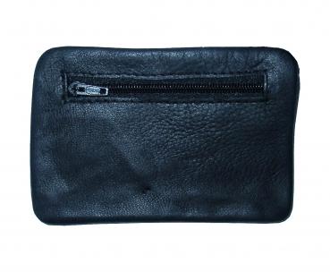 Schlüsseltasche / aus Leder / mit 2 Reißverschlüssen / Farbe: schwarz