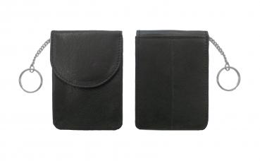Schlüsseltasche / aus Leder / mit RFID Schutz / Farbe: schwarz