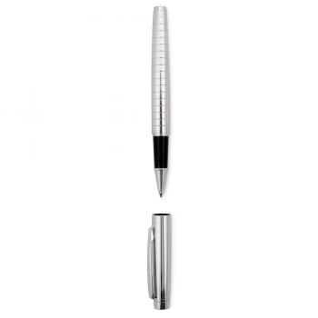 Schreibset / bestehend aus Kugelschreiber + Rollerball / Farbe: silber