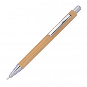 Schreibset aus Bambus mit Gravur / Kugelschreiber und Druckbleistift