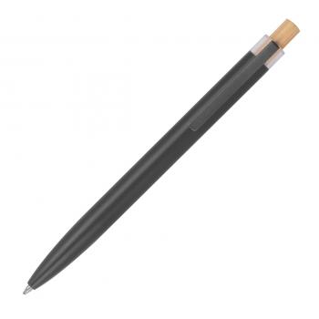 Schreibset mit Kugelschreiber und Rollerball aus Metall mit Gravur / anthrazit