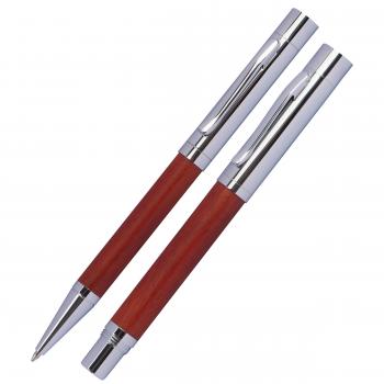 Schreibset mit Namensgravur - Kugelschreiber und Füllfederhalter - aus Metall