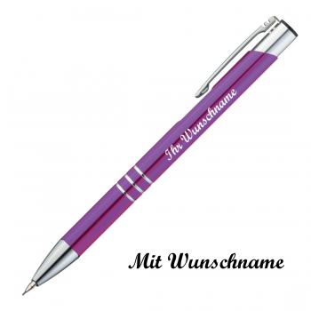 Touchpen Kugelschreiber lila Kugelschreiber Schreibset mit Gravur
