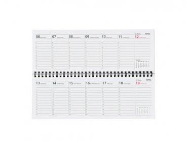 Schreibtisch Kalender 32 Blatt / Schreibtischquerkalender 2026 + Kugelschreiber