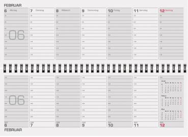 Schreibtischquerkalender 2024 / 56 Blatt /  1 Woche = 2 Seiten