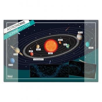 Schreibtischunterlage / Größe: 58,5x38,5cm / "Sonnensystem"