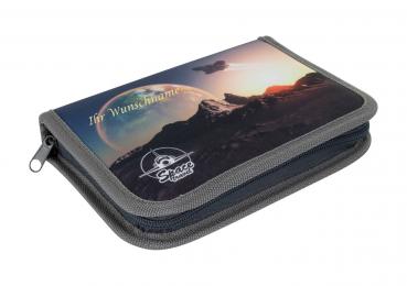Schüleretui mit Gravur / Federtasche / Federmappe / 50tlg gefüllt / "Raumschiff"