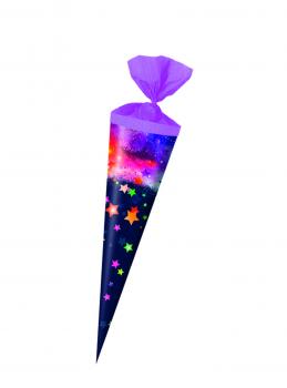 Schultüte / Länge: 35cm / rund / "Stars"