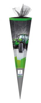 Schultüte / Zuckertüte / 50cm / eckig / "Deutz Traktor"