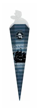 Schultüte / Zuckertüte / 50cm / eckig / "Piraten"