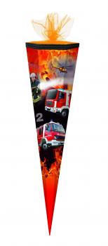 Schultüte / Zuckertüte / 70cm / eckig / "Feuerwehr"