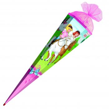 Schultüte / Zuckertüte / 85cm / eckig / "Bibi & Tina Pferdefreunde"