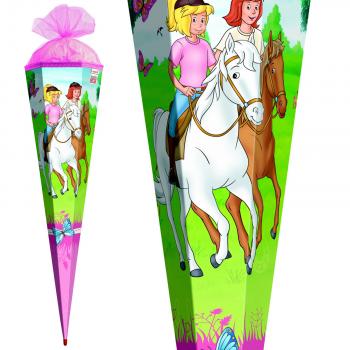 Schultüte / Zuckertüte / 85cm / eckig / "Bibi & Tina Pferdefreunde"