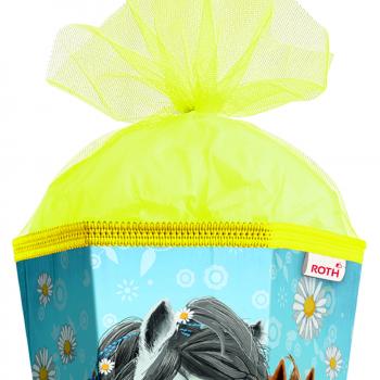 Schultüte / Zuckertüte / 85cm / eckig / "Blumenpferde"