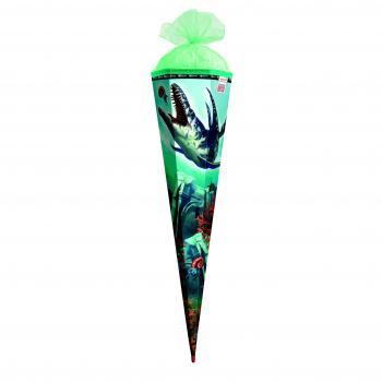 Schultüte / Zuckertüte / 85cm / eckig / "Dino Mosasaurus"