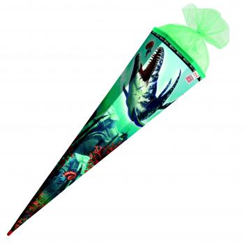 Schultüte / Zuckertüte / 85cm / eckig / "Dino Mosasaurus"