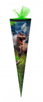 Schultüte / Zuckertüte / 85cm / eckig / "Dinosaurier T-Rex"