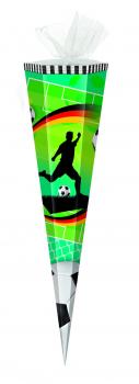 Schultüte / Zuckertüte / 85cm / eckig / "Fußball"