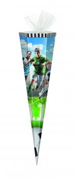 Schultüte / Zuckertüte / 85cm / eckig / "Fußballmatch"