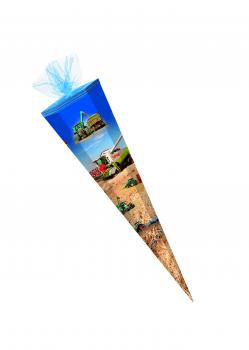 Schultüte / Zuckertüte / 85cm / eckig / "Landfahrzeuge"