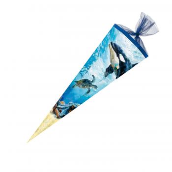 Schultüte / Zuckertüte / 85cm / eckig / "Meereswelten"