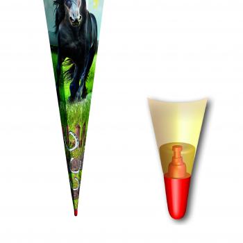 Schultüte / Zuckertüte / 85cm / eckig / "Pferd - Power Horse"