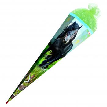 Schultüte / Zuckertüte / 85cm / eckig / "Pferd - Power Horse"