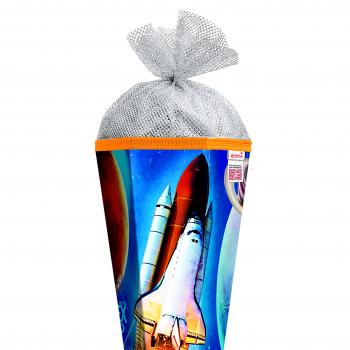 Schultüte / Zuckertüte / 85cm / eckig / "Weltraum"