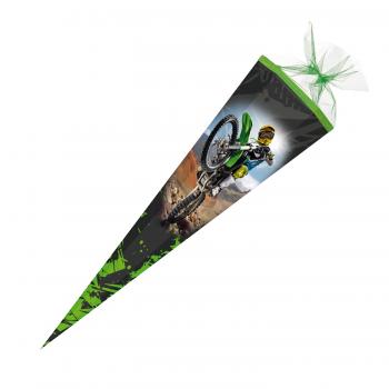 Schultüte / Zuckertüte / 85cm / eckig / "Wheelie"