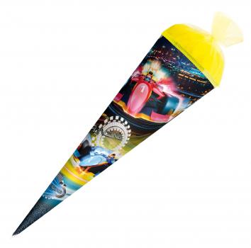 Schultüte / Zuckertüte / Länge: 35cm / rund / "Speed"
