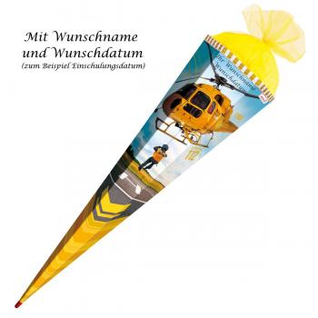 Schultüte mit Gravur / Zuckertüte / 85cm / eckig / "Helikopter"