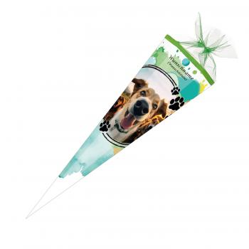 Schultüte mit Gravur / Zuckertüte / 85cm / eckig / "Hunde"
